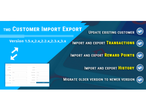 OpenCart Customer import and export (1.5.x ,2.x & 3.x)