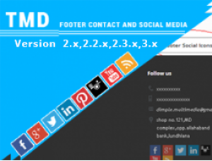 Footer contact and Social media ocmod 2.x